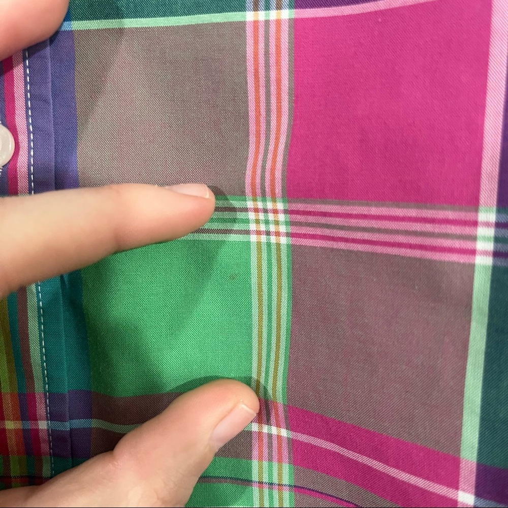 Chaps size 2X plaid button down shirt - Picture 7 of 13